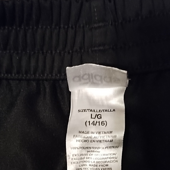 Adidas Kids Black Track Pants - Picture 4 of 5